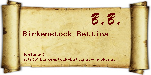 Birkenstock Bettina névjegykártya